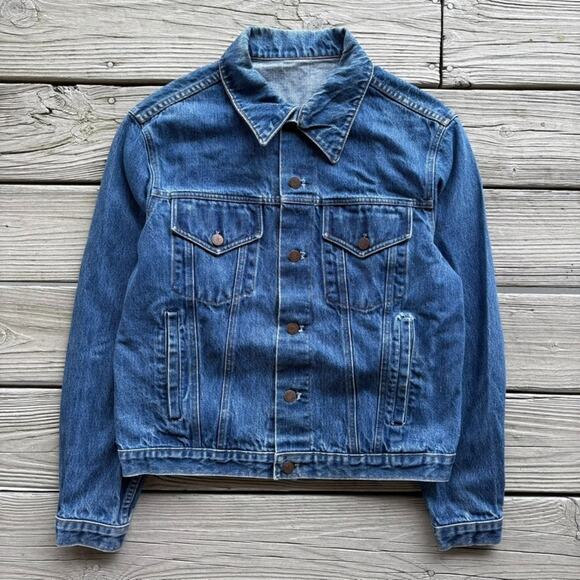 Vintage Other - Vintage 1970s Denim Trucker Jacket Size S Medium Wash Western